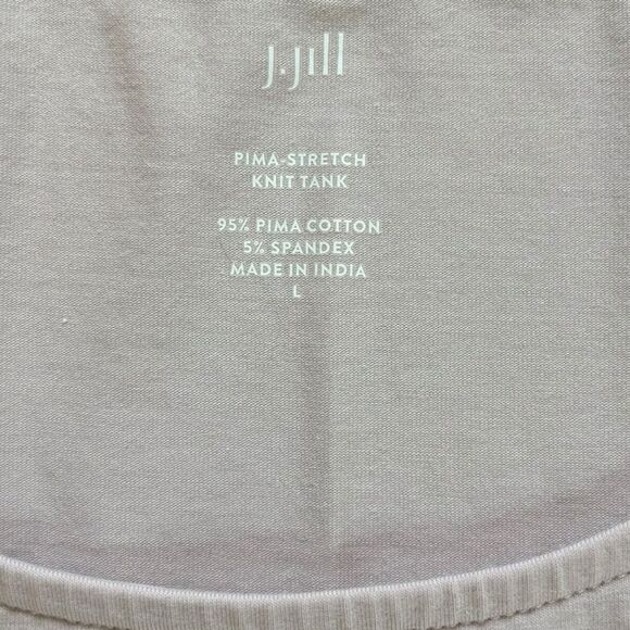 J Jill Pima Stretch Knit Tank Pima Cotton Spandex Blend Womens Large Pale Pink - Picture 4 of 6